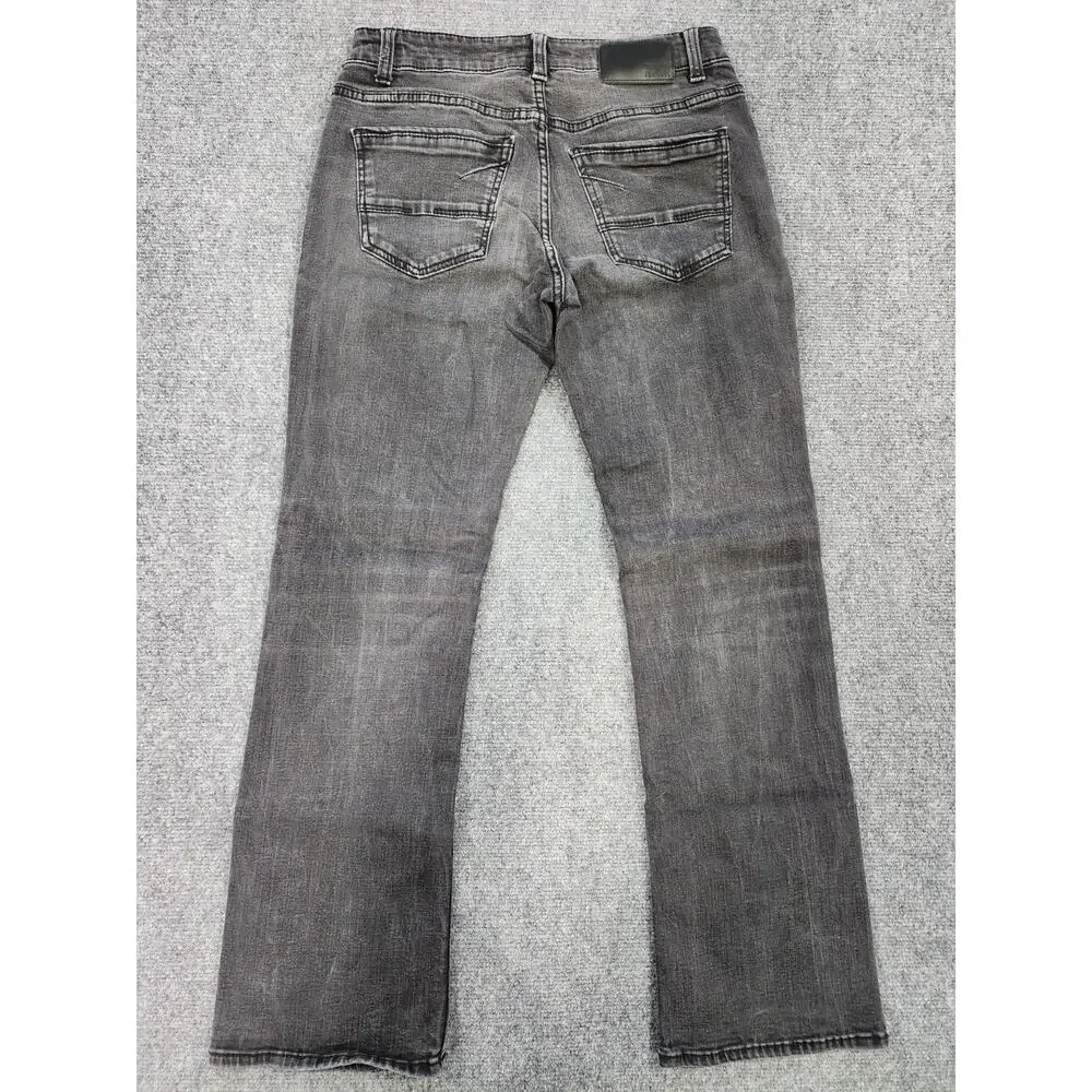 BKE Aiden 30x32 Straight Leg Stretch Jeans in a washed black/charcoal denim